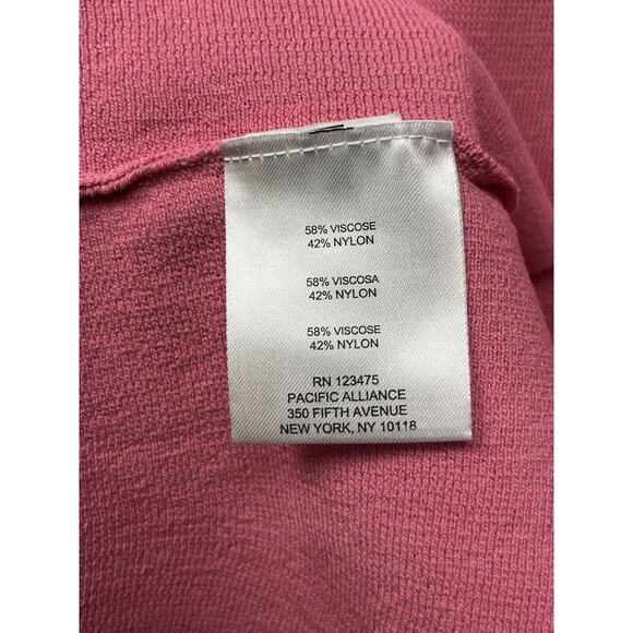 ELLEN TRACY Pink Ponte knit sleeveless V Neck drop waist dress size small NEW - Picture 6 of 6